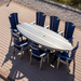 Amish 10' SurfAira Dining Table & OceanWavz Chairs Set
Amish Made Poly Dining Set
Patriot Blue on Light Gray