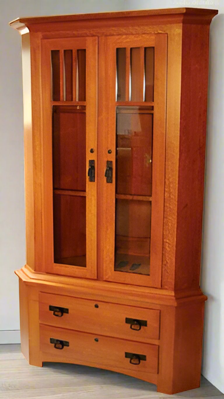 Amish Mason Mission 13-Gun Corner Cabinet 13 Gun | 30.5" Corner Gun Cabinets Corner Style Mission