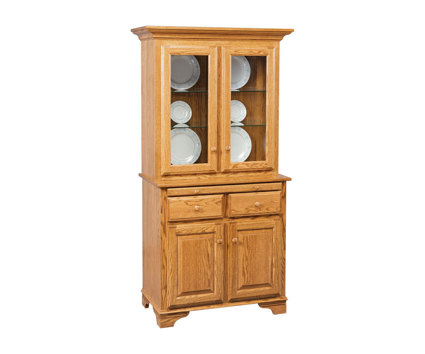 Amish 2-Door Mini Hutch w/Top