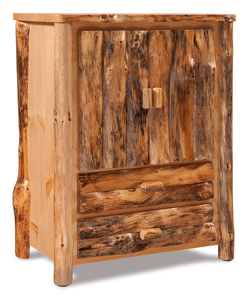 Amish 2-Drawer Armoire - Aspen Wood - Front View