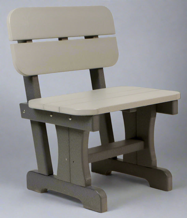 Levi Leisure Bench with Back Amish Poly Outdoor 2 Foot Bench with Back Front Facing