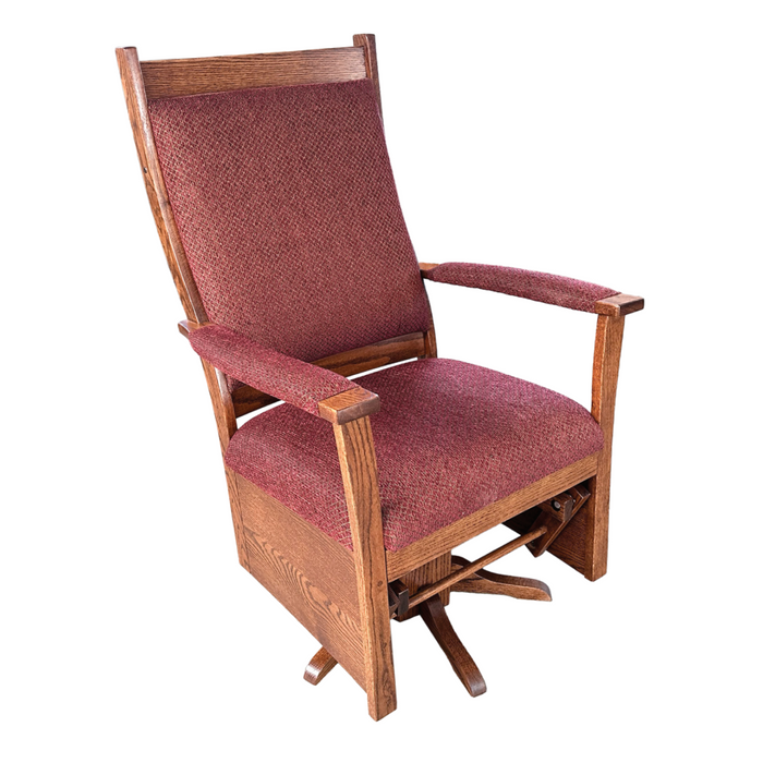 Amish #320 Glenwood Swivel Glider With Padded Arms - Oak OCS-113 Michaels - Blank Photo