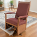 Amish #320 Glenwood Swivel Glider With Padded Arms - Oak OCS-113 Michaels - in-home