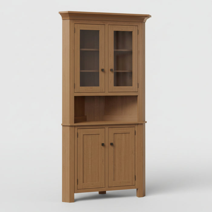 Raleigh Corner Hutch - Multiple Sizes 32" Wall Space Corner Hutches Mission