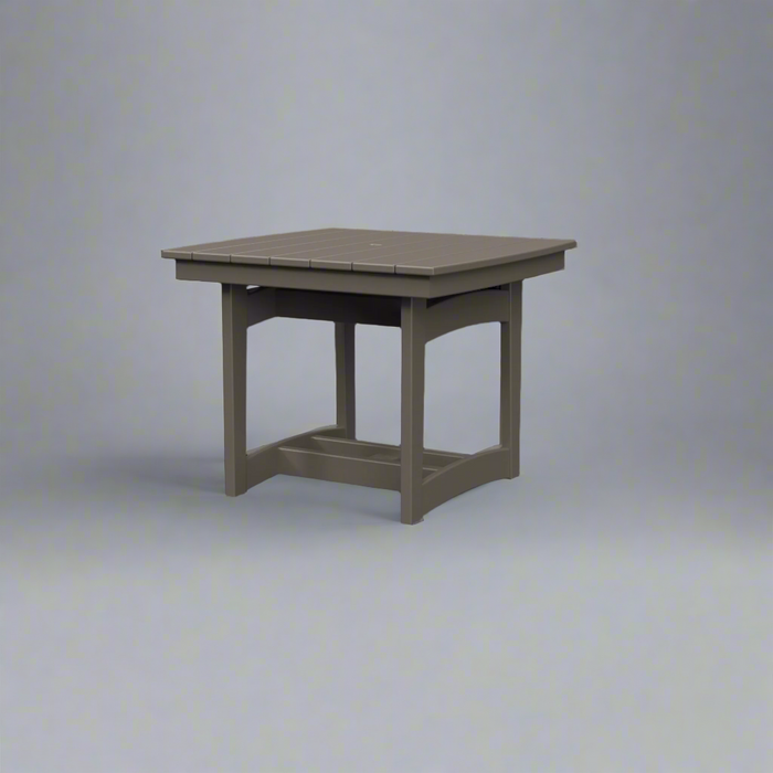 Amish 33" Meadow Square Table Poly Outdoor Dark Gray Furniture