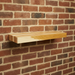Amish 36" Hickory Floating Shelf with Heavy Duty Brackets