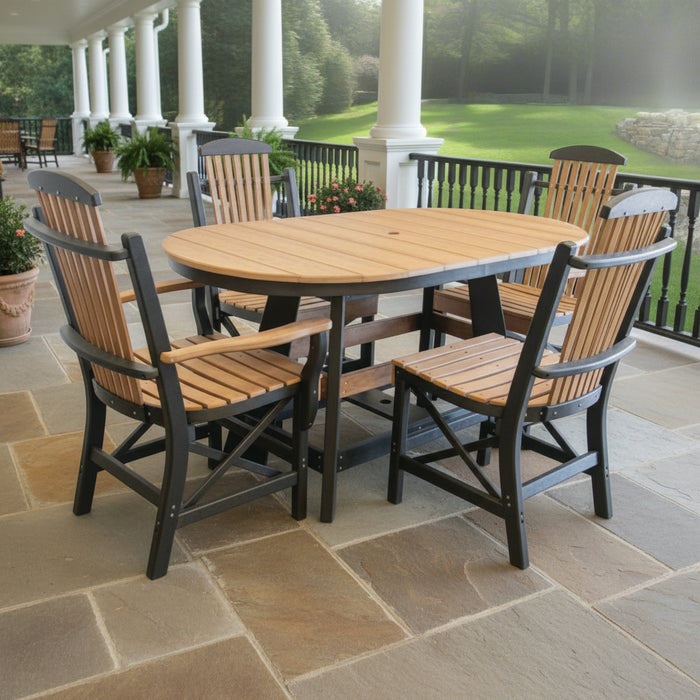 Amish 36" x 60" Poly Dining Set with Bentwood BentPoly Dining Chairs Rabers Woodshop