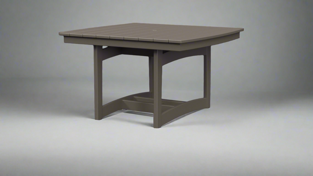 Amish 44" Meadow Square Table Poly Outdoor Dark Gray Furniture