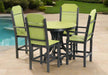 Amish 44" Round Classic Mission Counter Height Dining Set Luxcraft Furniture Rabers Poly