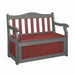 Amish 4' Garden Bench With Storage - Walnut Lane Poly - Amish Made 4' Garden Bench With Storage