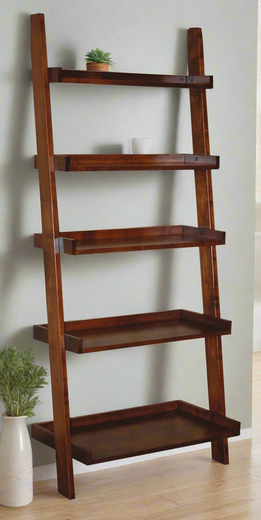 Amish 5-Tier Ladder Shelf Open Bookcases Shaker