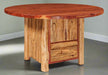 Amish 54" Round Log Island Kitchen Islands: 50-59" Log Furniture
