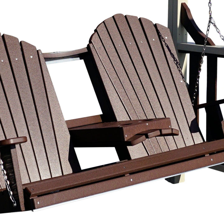 Amish 5' Adirondack Settee Swing with Fold Down 