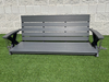 Amish 5' Galaxy Poly Porch Swing - Tangent Poly - Dark Gray on Black 2