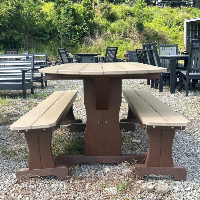 Amish Oceanside 60" Picnic Table Set - In-Stock