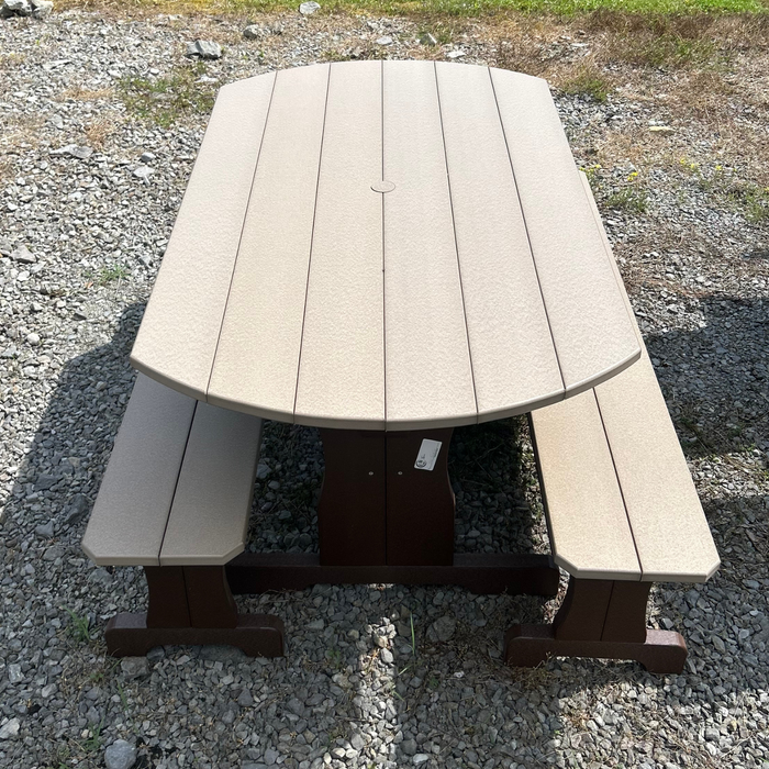 Amish Oceanside 60" Picnic Table Set - In-Stock