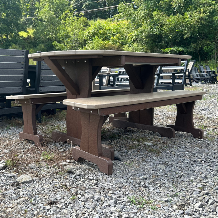 Amish Oceanside 60" Picnic Table Set - In-Stock