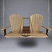 Amish Poly Plain Back Swing with fold down cup holders and stainless steel chains