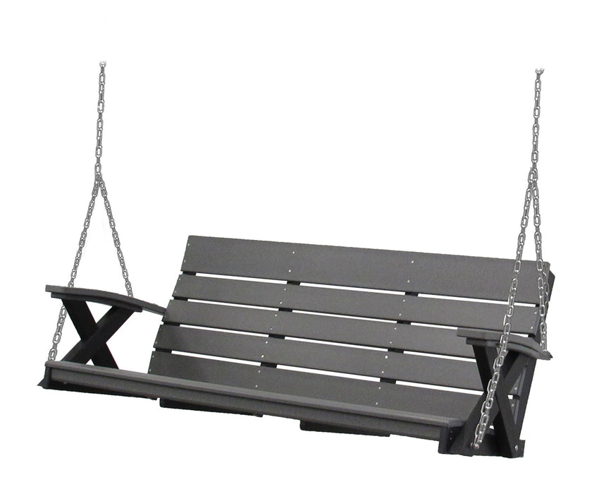 Amish 5' Poly Galaxy Swing Dark Gray on Black 5' Swings