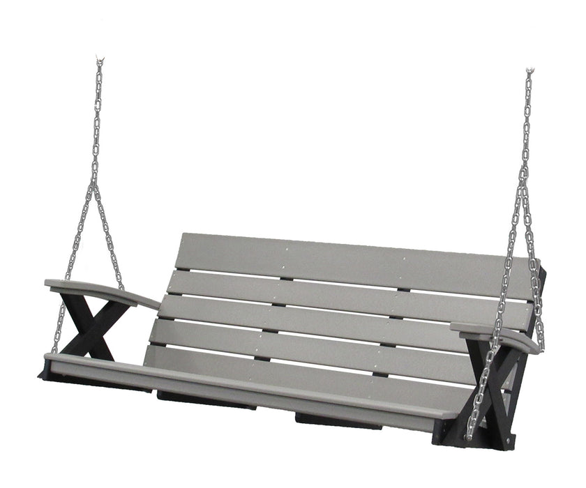 Amish 5' Poly Galaxy Swing Light Gray on Black 5' Swings