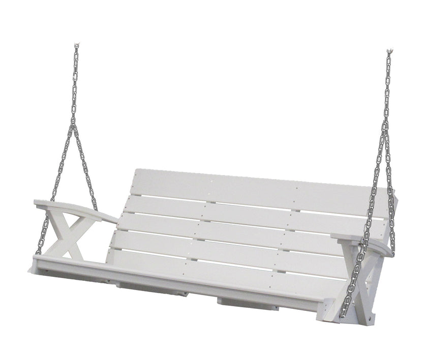 Amish 5' Poly Galaxy Swing Bright White 5' Swings