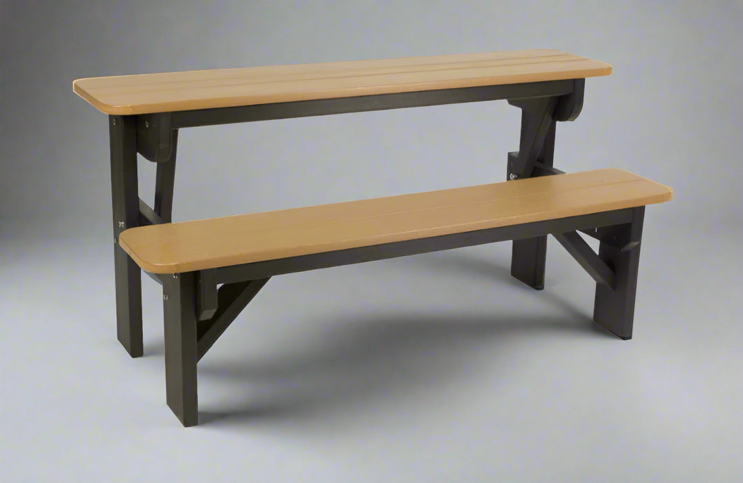 Bench that Folds Into A Picnic Table Picnic Table That Folds Into Bench Amish Poly Outdoor Front Facing
