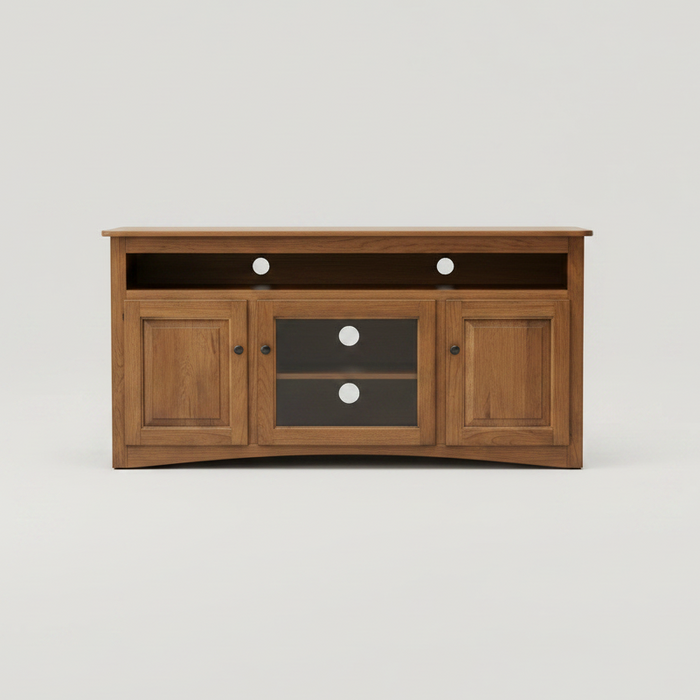 Quick Ship Amish Eco TV Stand 60" Rustic Hickory