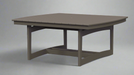 Amish 60" Meadow Square Table Poly Outdoor Dark Gray Furniture