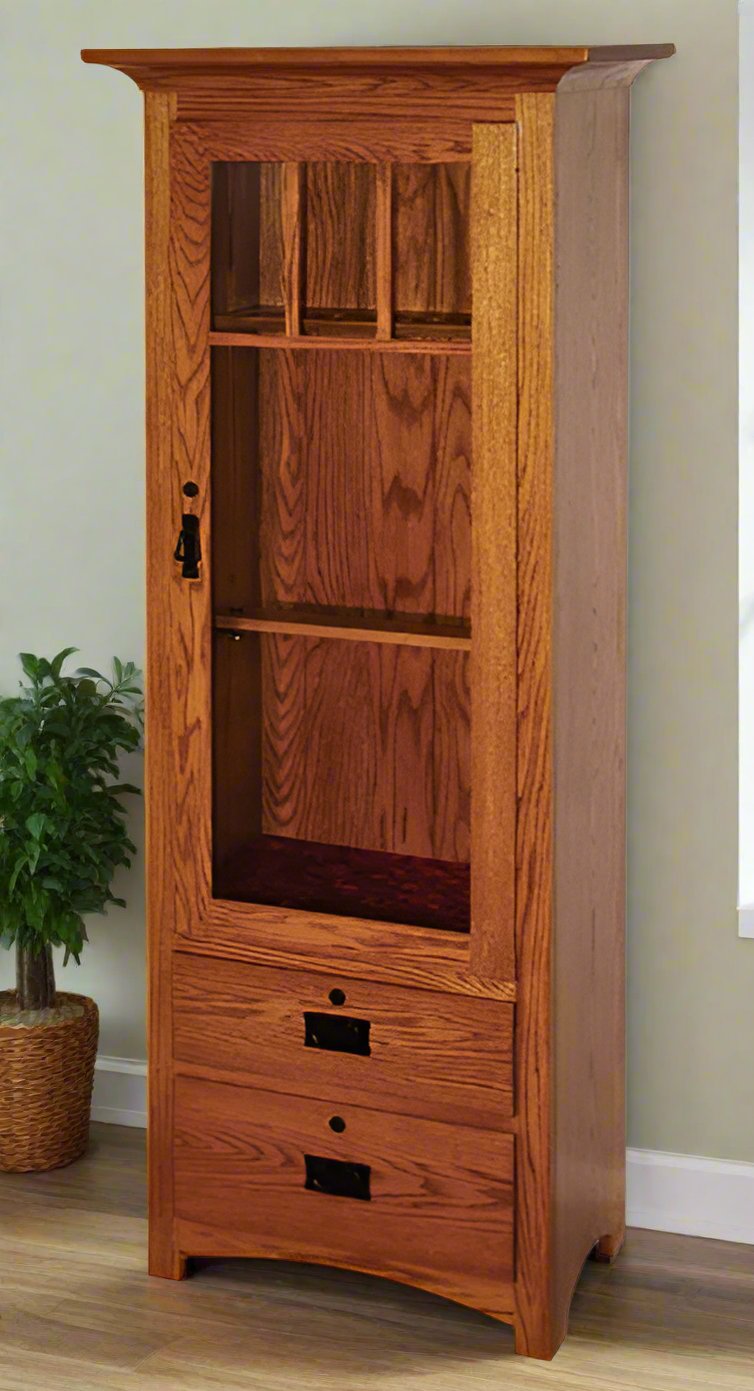 Amish Mason Mission 8-Gun Cabinet Gun Cabinets Corner Style Mission