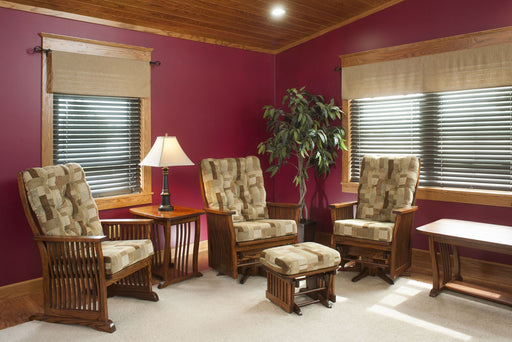 Amish 70 Mission Jumbo Swivel Glider Swivel Gliders Heartland Fabric Indoor Fabric Mission