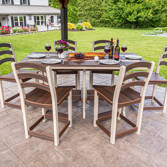 Amish 72" Mission Rail Bar Table
Amish Made Poly Mission Rail Bar Table
Bright Blue on Light Gray