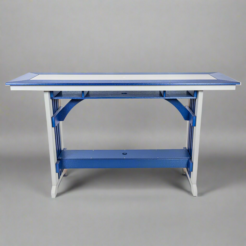 Amish 72" Mission Rail Bar Table
Amish Made Poly Mission Rail Bar Table
Bright Blue on Light Gray