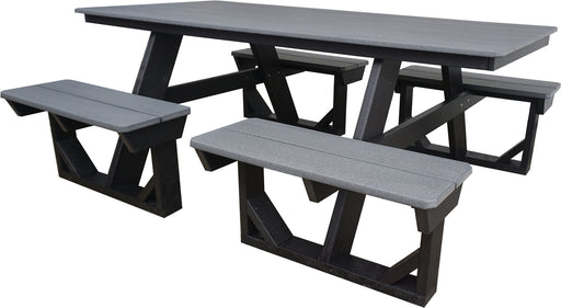 Amish 7' Poly Walk in Picnic Table Picnic Tables