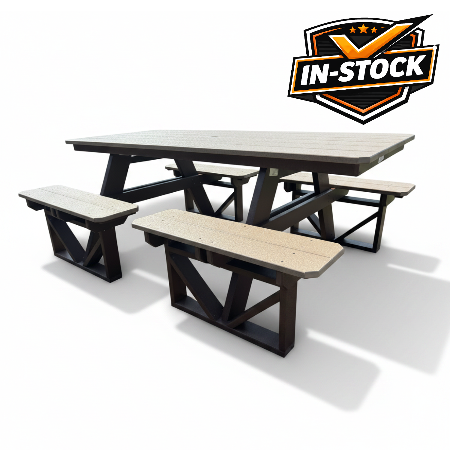 Amish 7' Walk-In Picnic Table - In-Stock