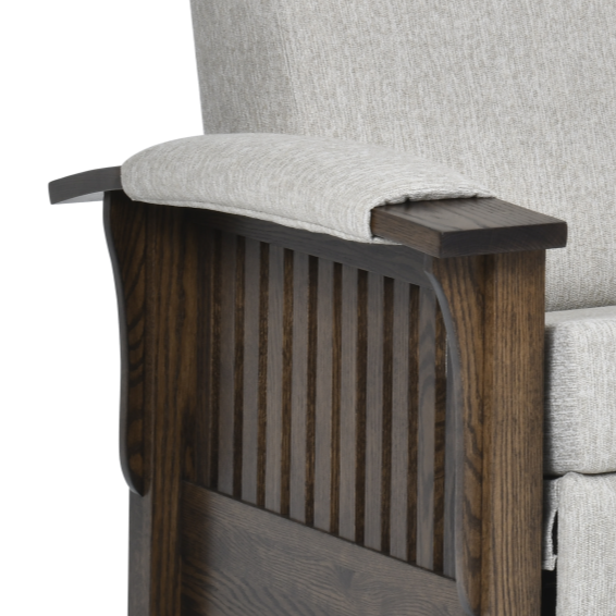 Amish 89 Mission Chair Stationary Chairs Heartland Fabric Indoor Fabric Mission