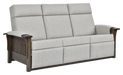 Amish 85 Mission Wallhugger Reclining Sofa Reclining Sofas Heartland Fabric Indoor Fabric Mission