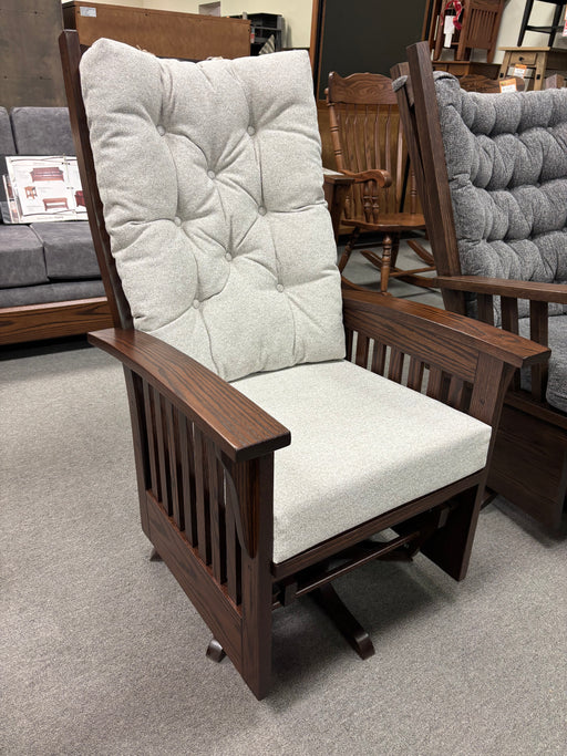 Amish 86-1 Deluxe Mission Swivel Glider - Solid Oak Amish Made Swivel Glider