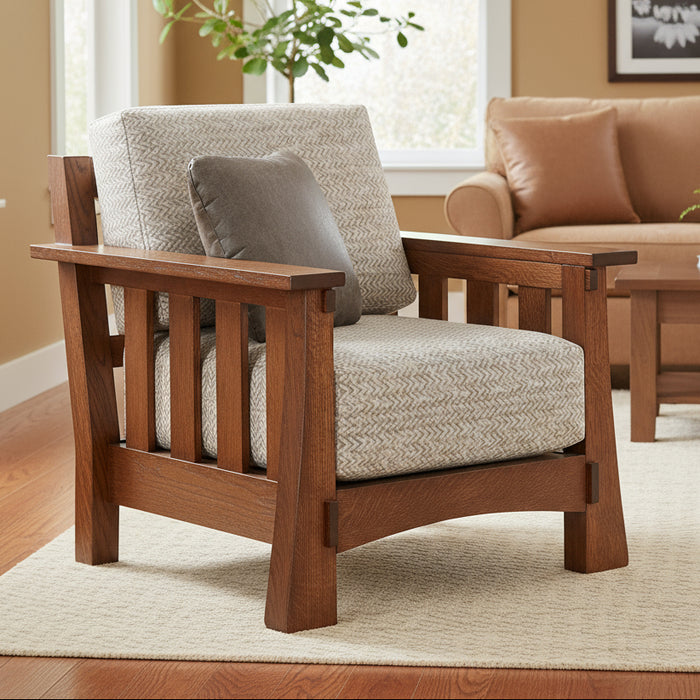 Amish 89 Mission Chair - Millwood Furniture - Amish Made Mission Style Living Room Furniture