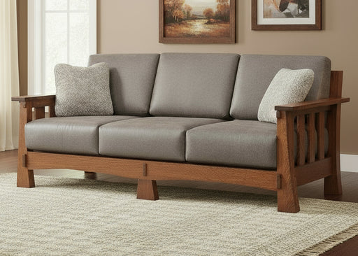 Amish 89 Mission Sofa - Millwood Furniture - Amish Made Mission Style Living Room Furniture