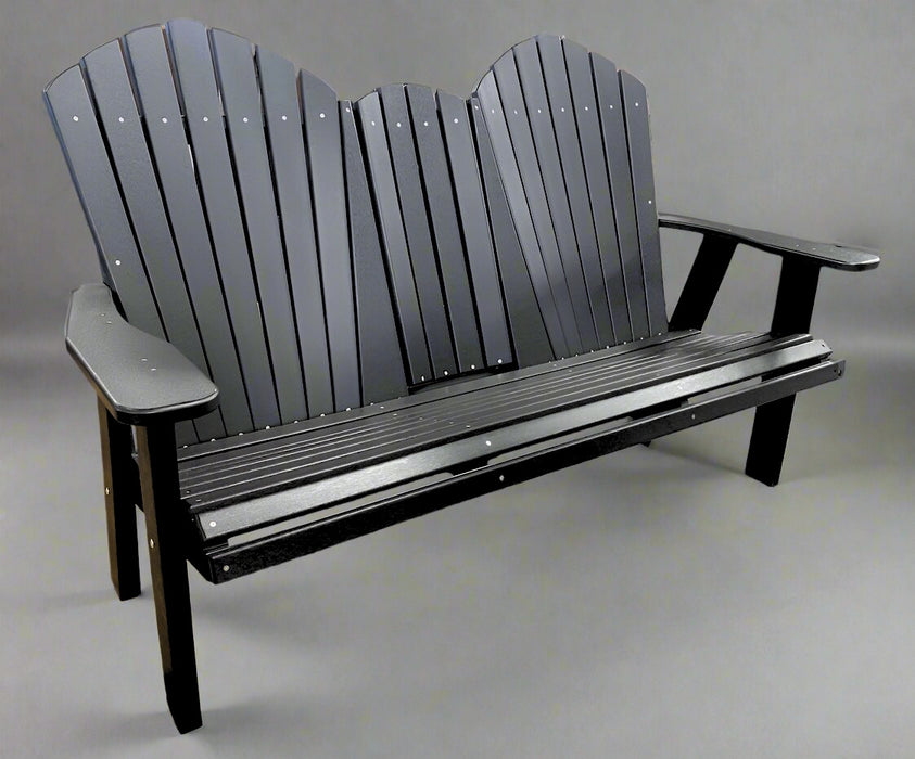 Leisure Lawns Adirondack Bench Amish Poly Adirondack Bench Front Facing