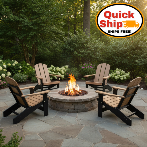 Amish Adirondack Fire Pit Chair Best Selling Quick Ship In Stock Ready to Ship