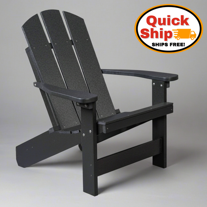 Amish Adirondack Fire Pit Chair Black Color Free Shipping Quick Shipping Summertown Chair Hersheyway 