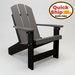 Amish Adirondack Fire Pit Chair Dark Grey on Black Color Free Shipping Quick Shipping Summertown Chair Hersheyway 