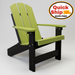 Amish Adirondack Fire Pit Chair Lime Green on Black Color Free Shipping Quick Shipping Summertown Chair Hersheyway 