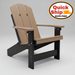 Amish Adirondack Fire Pit Chair Weatherwood on Black Color Free Shipping Quick Shipping Summertown Chair Hersheyway 