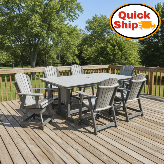 Amish Adirondack In-Stock Quick Ship Counter Dining Set Levis Leisure Poly Furniture