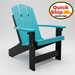 Amish Adirondack Fire Pit Chair Aruba Blue on Black Color Free Shipping Quick Shipping Summertown Chair Hersheyway 