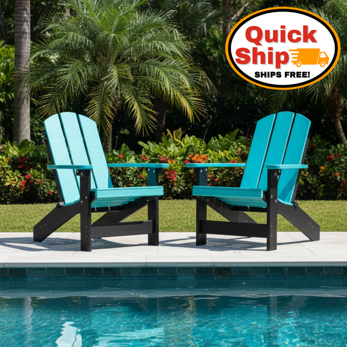 Amish Adirondack Poolside Chair Aruba Blue Tropical Adirondack Pool Chair 