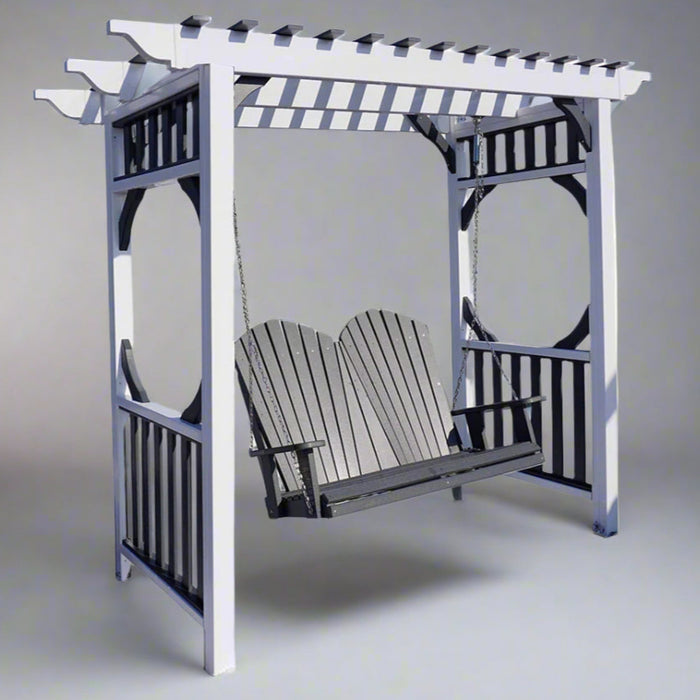 Amish Adirondack Swing with Arbor Swing Set