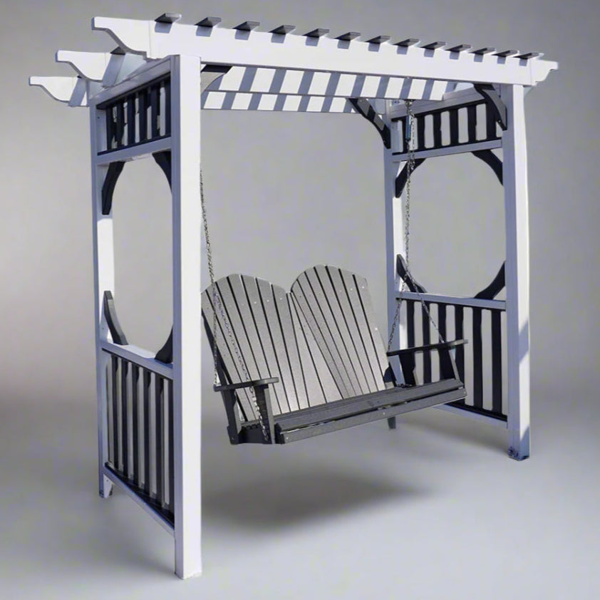 Amish Adirondack Swing with Arbor Swing Set